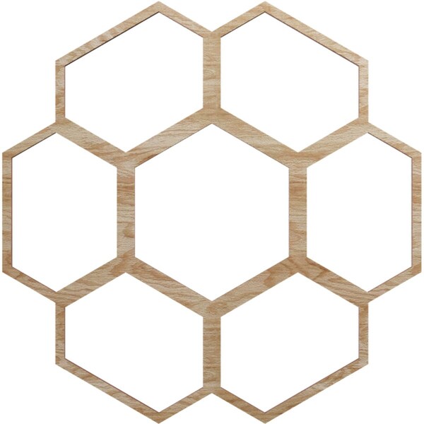 Ekena Millwork Florin Wood Fretwork Pierced Ceiling Medallion, Red Oak, 18"OD x 7 5/8"ID x 1/4"T CMWP18X18X0250FORO - main